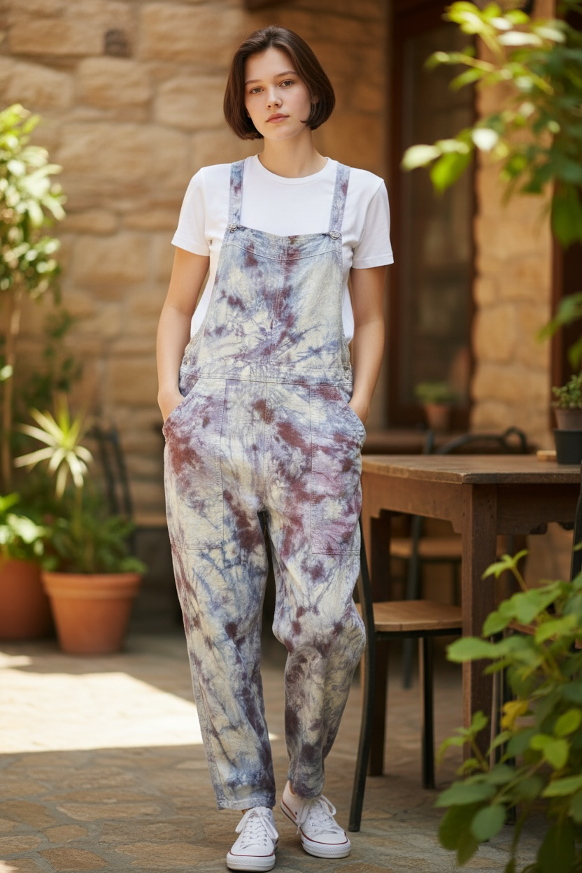 Navy Splash Jumper Overall S